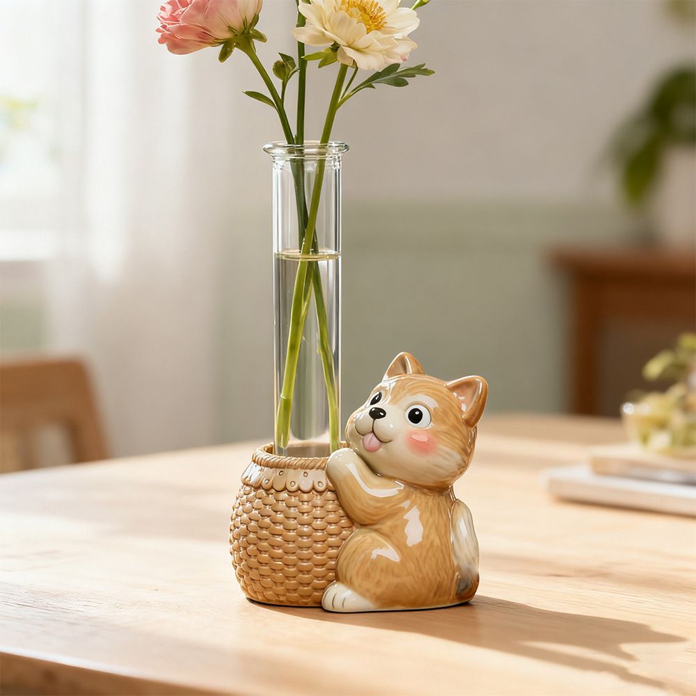 Resin Art Youtube - Panda coelho tubo de ensaio vaso