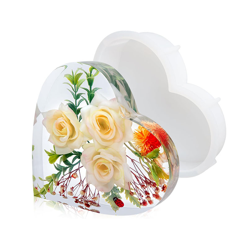 Resin Art Heart - Molde de resina epóxi de coração
