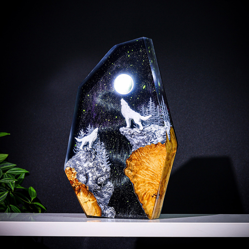 Resin Art Baby - Luminária de Mesa de Resina com