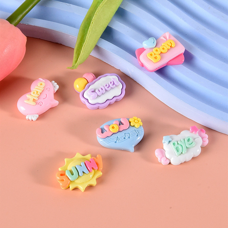 Resin Art Letter Keychain - 10/20/30 Peças de Adornos de Resina