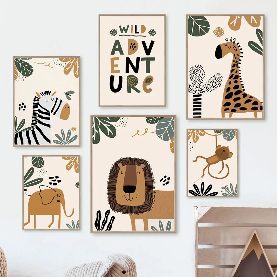 Resin Art Name - Arte de parede boho com animais
