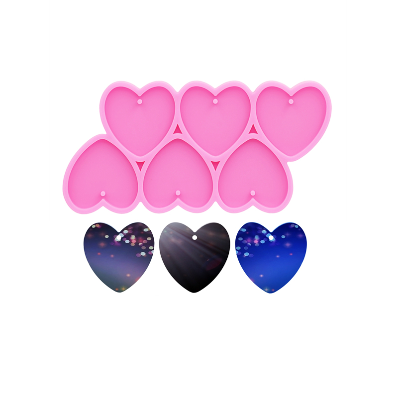 Resin Art Heart - GJ-226 brilhante forma de coração diy