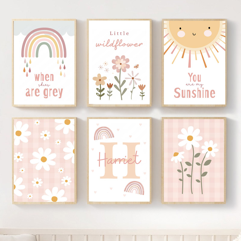 Resin Art Name - Pintura Diamante Rosa de Flores Silvestres,