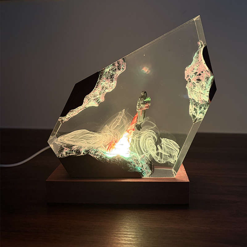 Resin Art Baby - Luminária de Mesa de Resina com