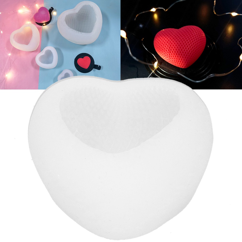 Resin Art Heart - Molde de Silicone Reutilizável para Resina