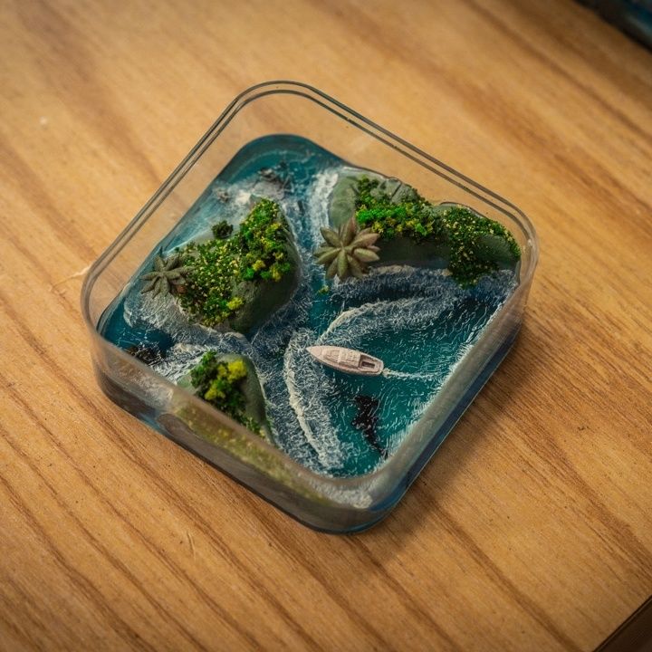 Micro-Ilha artesanal das Ilhas - Resin Art Ideas avaliação e preço