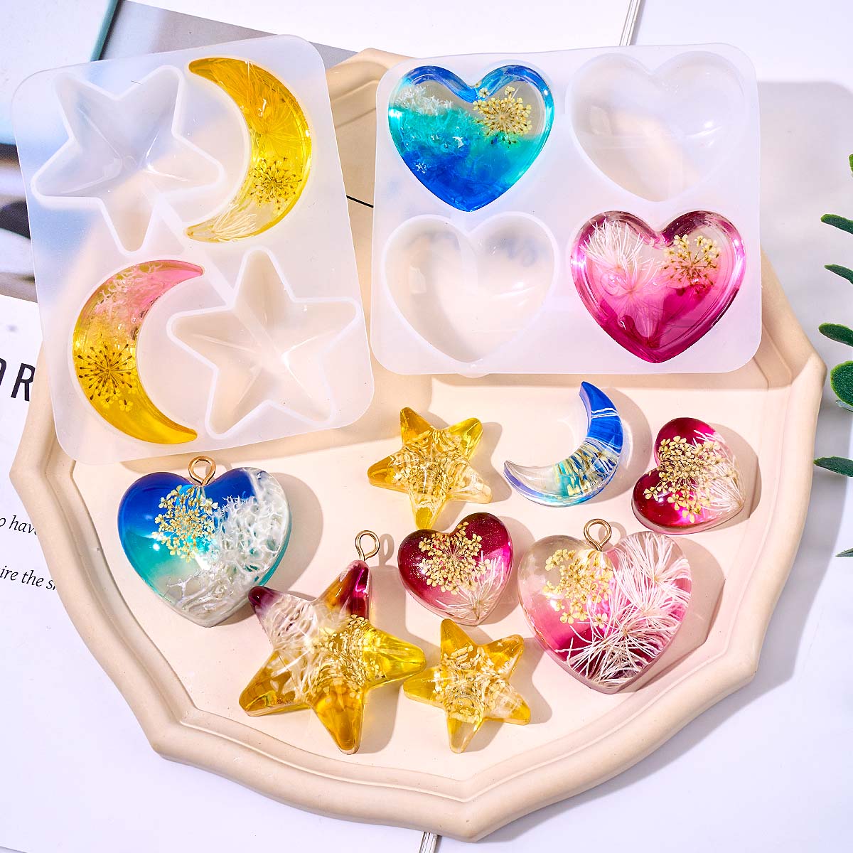 Molde de Silicone para Pingent - Resin Art Heart avaliação e preço
