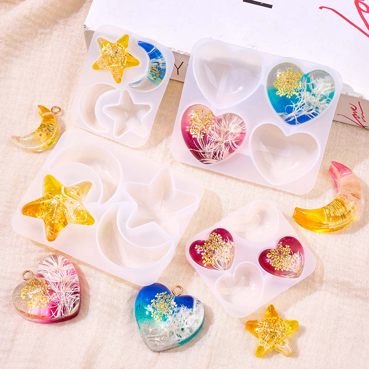 Molde de Silicone para Pingent - Resin Art Heart avaliação e preço