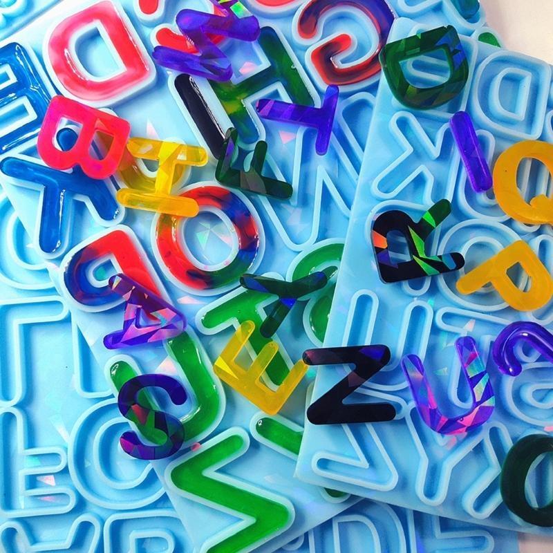 Letra brinco molde resina holo - Resin Art Letter Keychain avaliação e preço