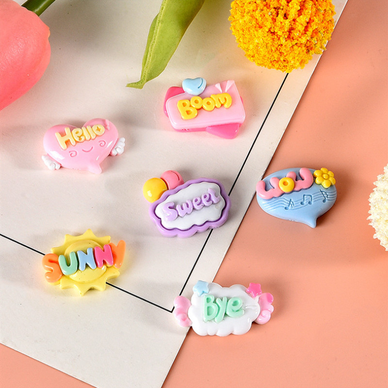 10/20/30 Peças de Adornos de R - Resin Art Letter Keychain avaliação e preço