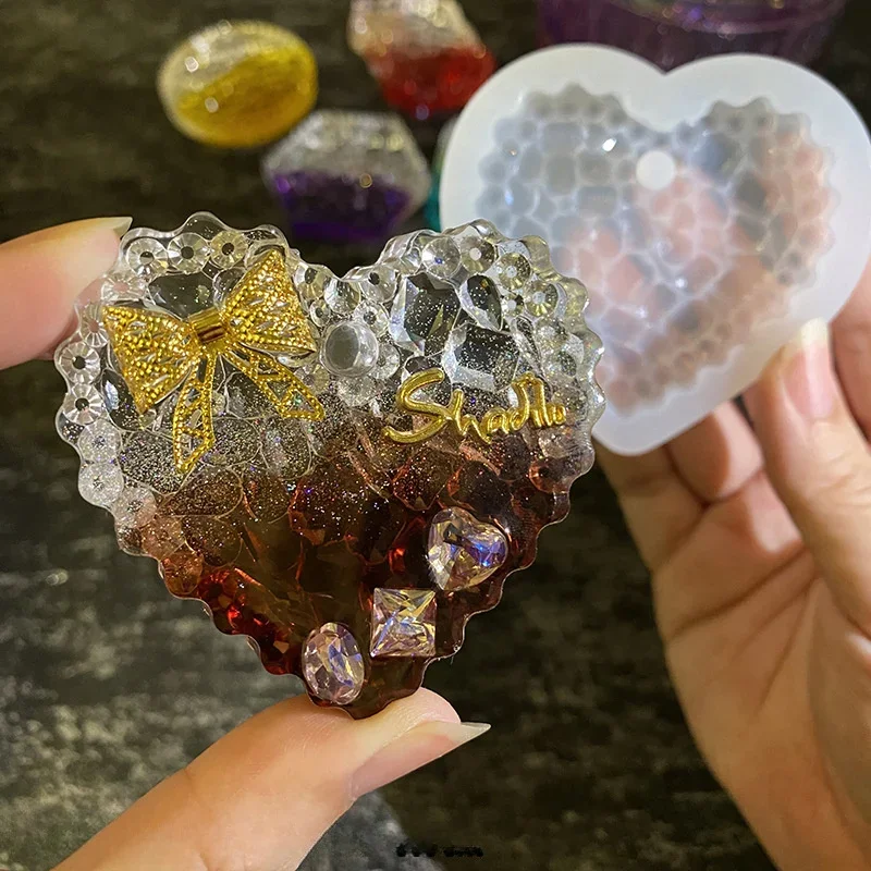Molde de resina epóxi de crist - Resin Art Heart avaliação e preço