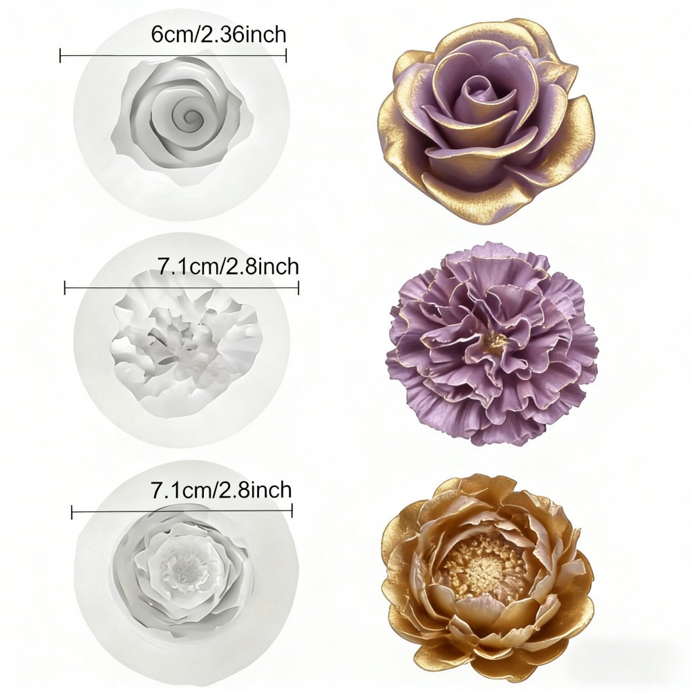 Conjunto de 3 Moldes de Silico - Resin Art All avaliação e preço