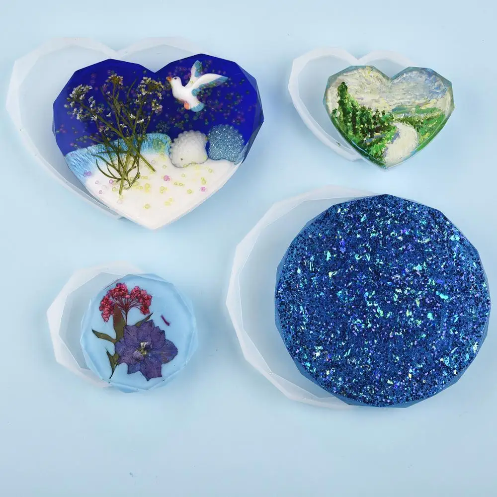 Molde de silicone para porta-c - Resin Art Heart avaliação e preço
