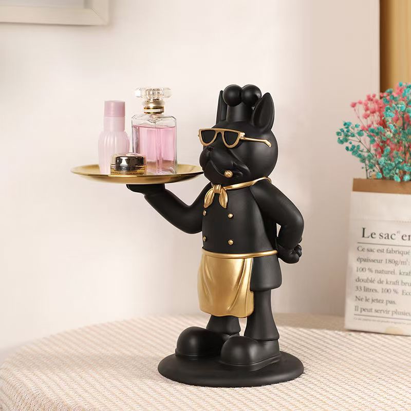 Bandeja de estátua de chef pir - Resin Art Dining Table avaliação e preço