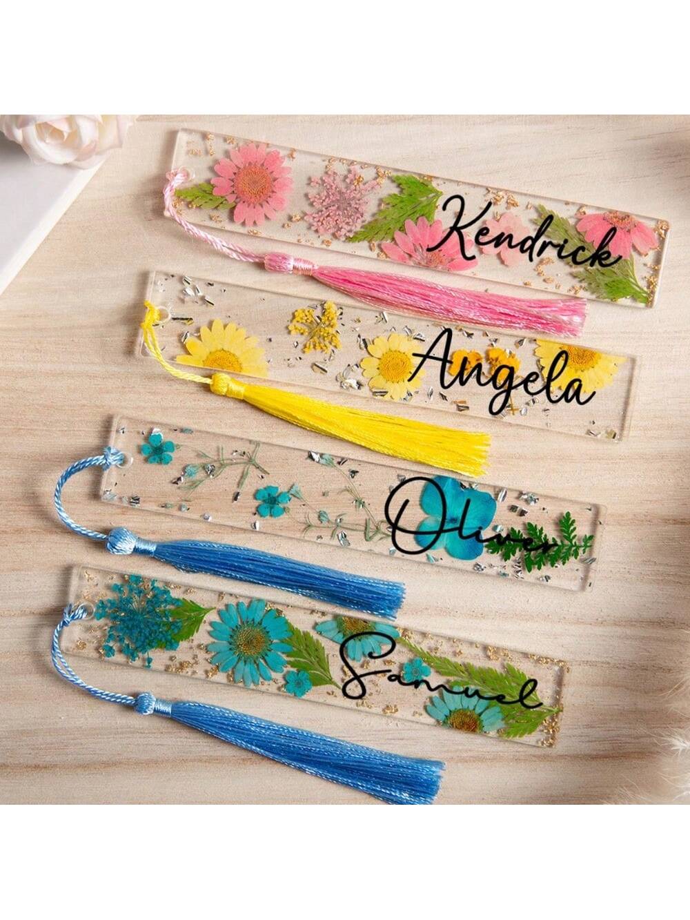 1PC Marcador de Livro Personal - Resin Art Name avaliação e preço