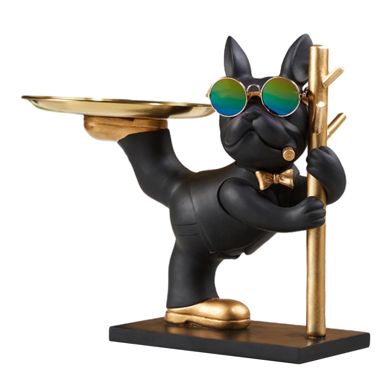 Estátua de Bulldog com Bandeja - Resin Art Dining Table avaliação e preço