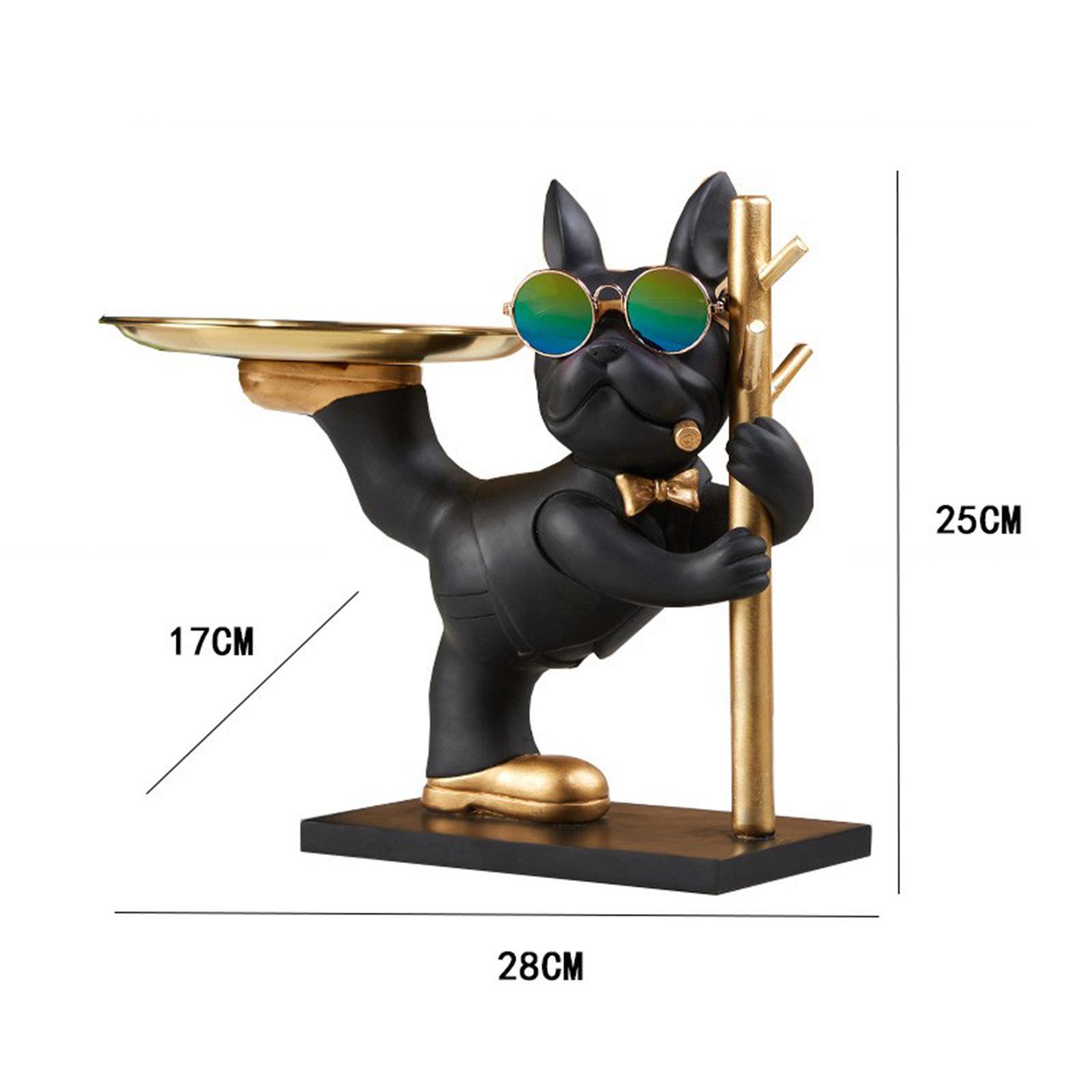 Estátua de Bulldog com Bandeja - Resin Art Dining Table avaliação e preço