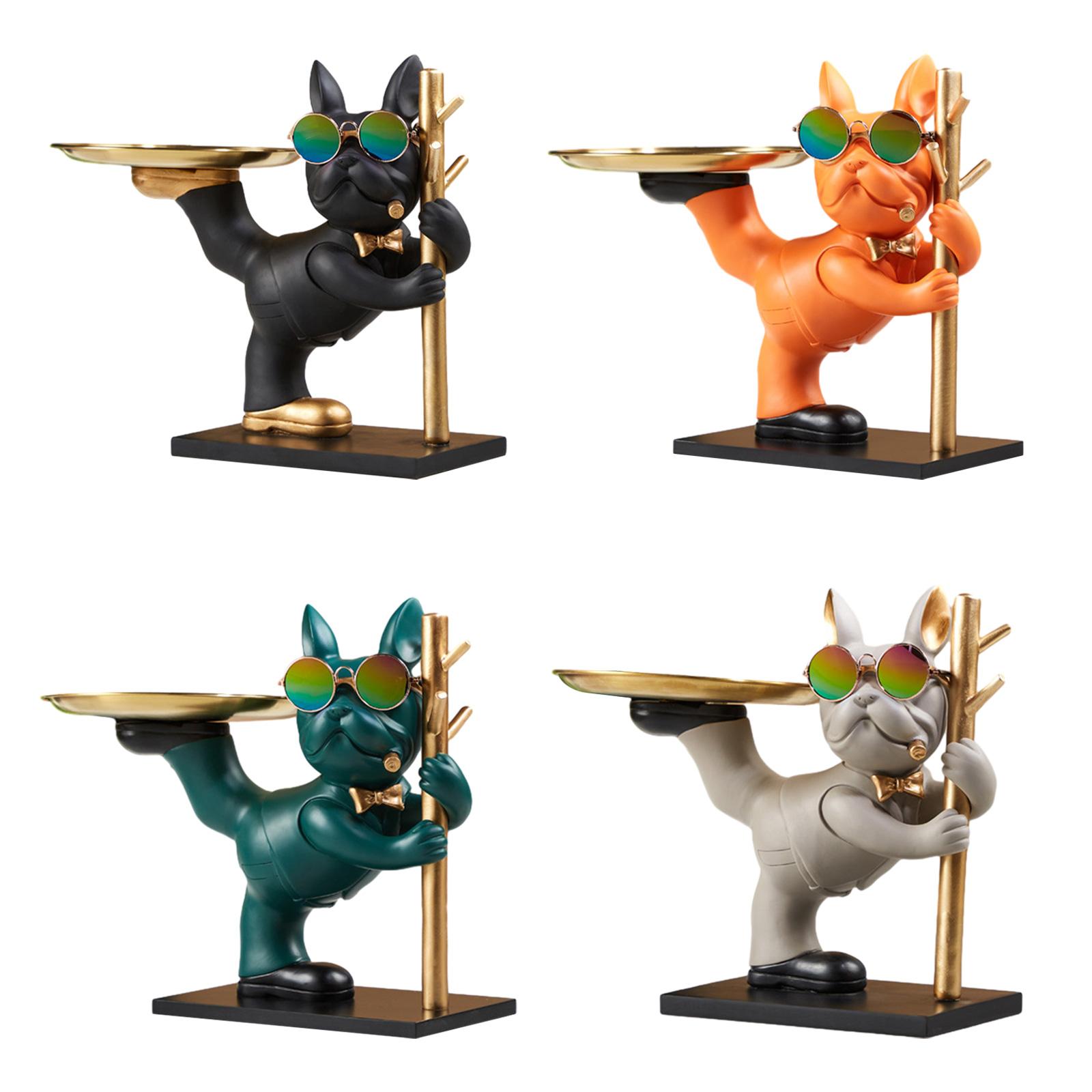 Estátua de Bulldog com Bandeja - Resin Art Dining Table avaliação e preço