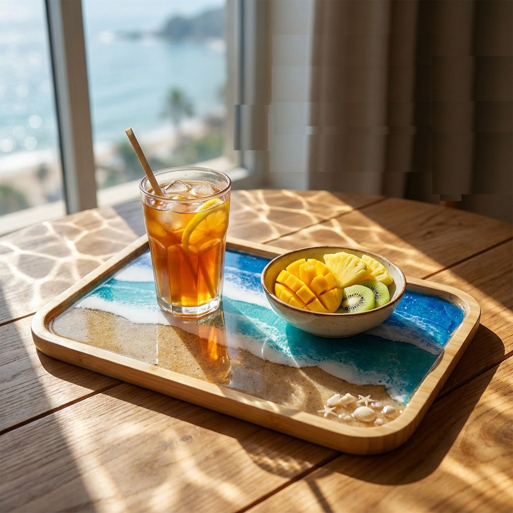 Bandeja Decorativa de Resina E - Resin Art Dining Table avaliação e preço