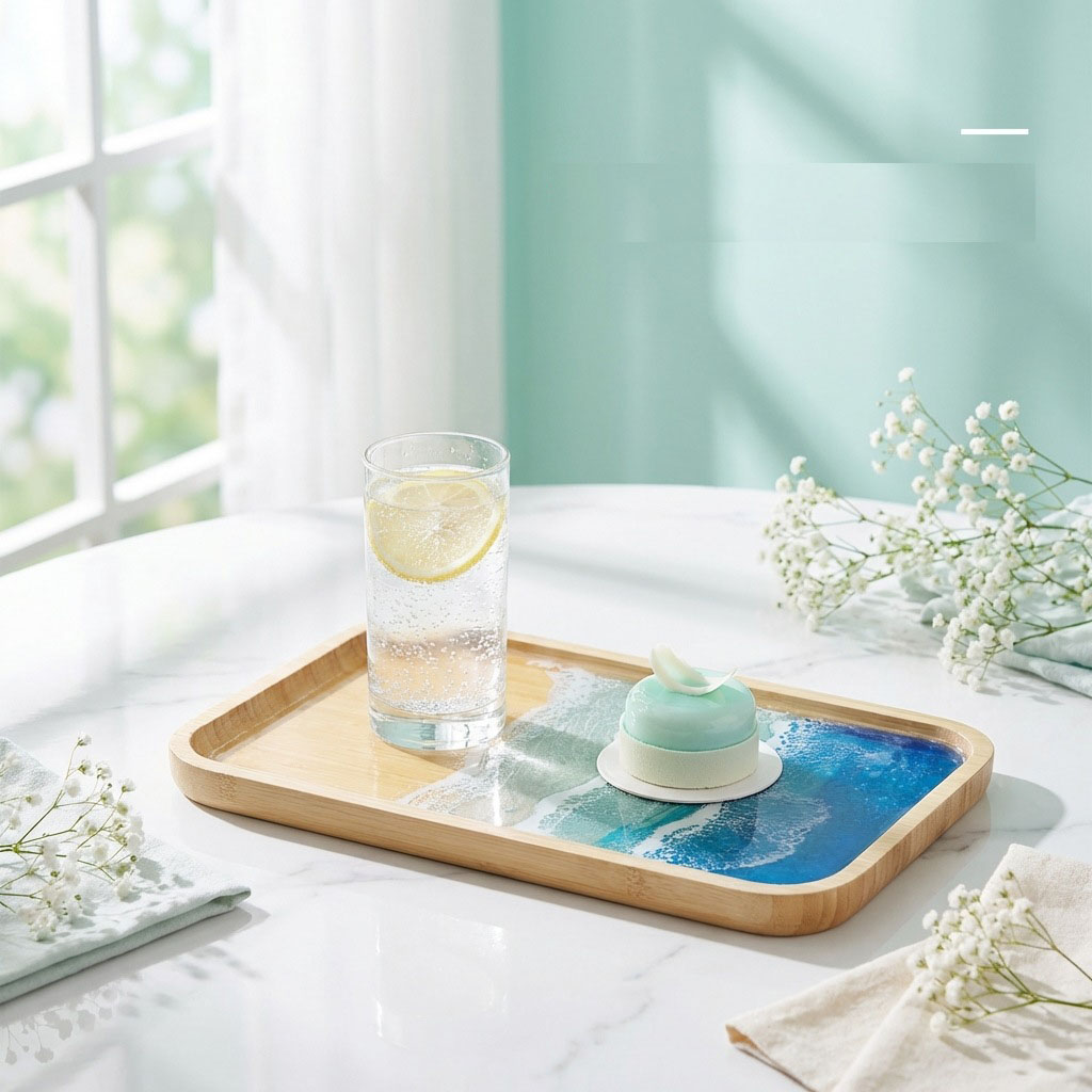 Bandeja Decorativa de Resina E - Resin Art Dining Table avaliação e preço
