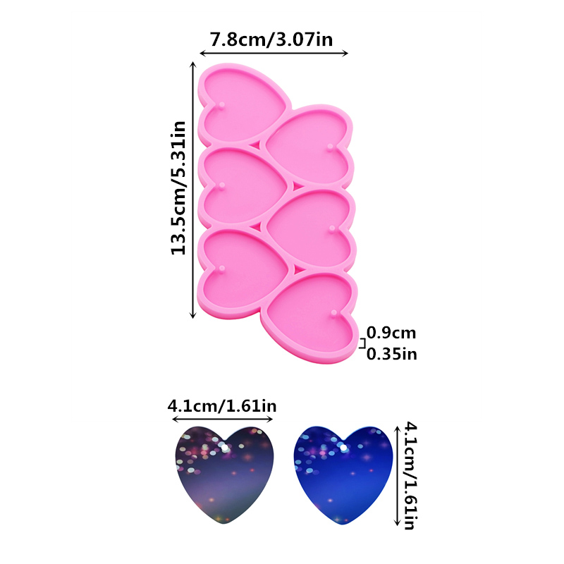 GJ-226 brilhante forma de cora - Resin Art Heart avaliação e preço