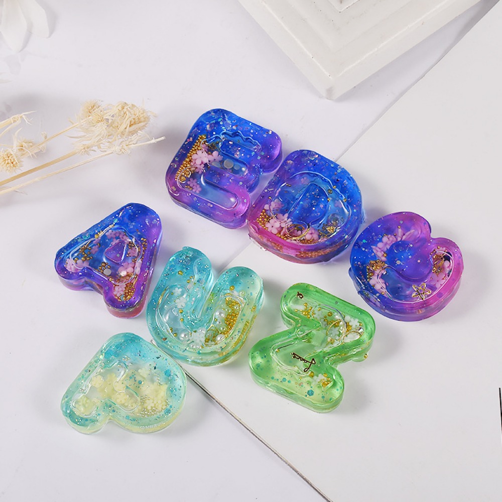 Molde de Silicone DIY para Art - Resin Art Letter Keychain avaliação e preço