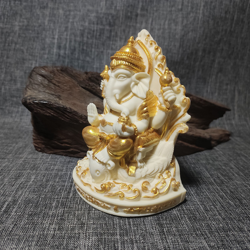 Estatueta de Ganesha, o Elefan - Resin Art India avaliação e preço