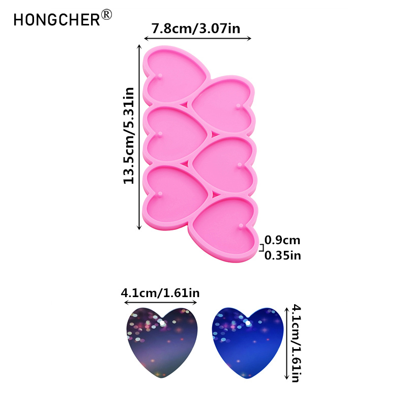 Molde de Silicone para Resina  - Resin Art Heart avaliação e preço